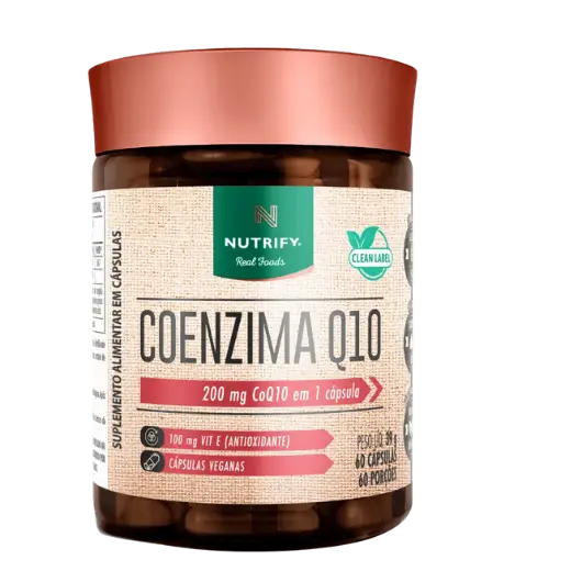 coenzima q10 200mg 60 cápsulas nutrify